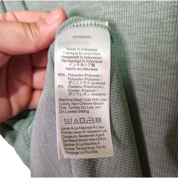 MADEWELL Womens Ribbed Green Eastover Pocket Tee Size Large - Picture 4 of 4